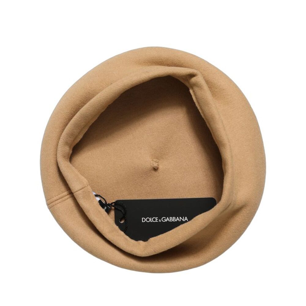 Dolce & Gabbana Beige Wool French Style Beret Capello Women's Hat